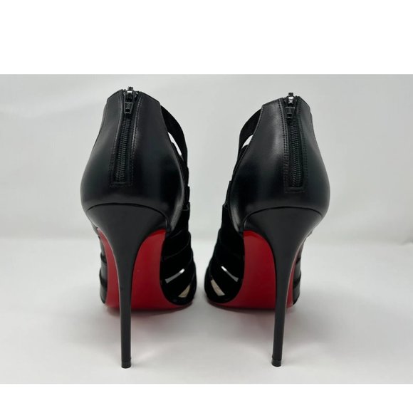 Christian Louboutin Toot Mignonne 100 Calf/Veau Low boots/booty/booties Black - Picture 7 of 9